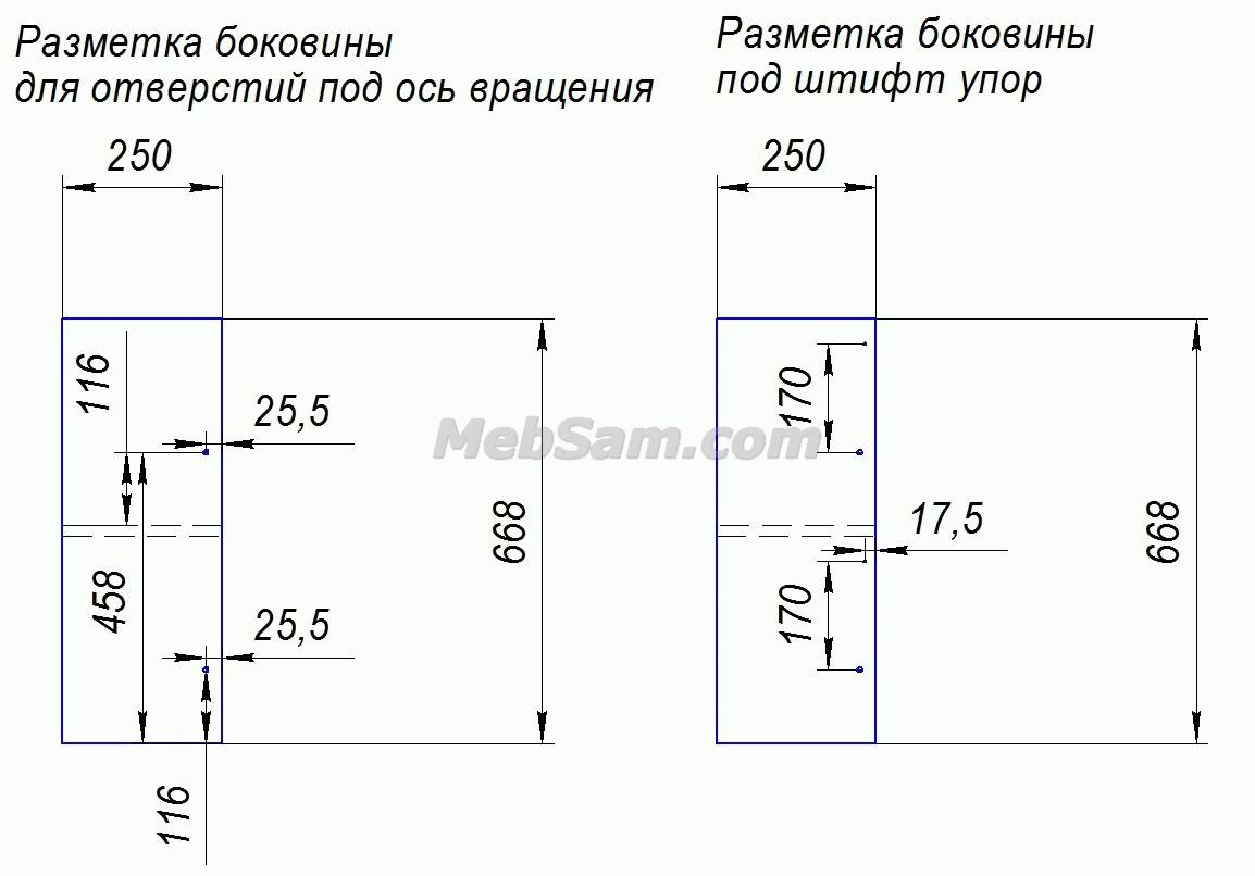 Обувница схема монтажа