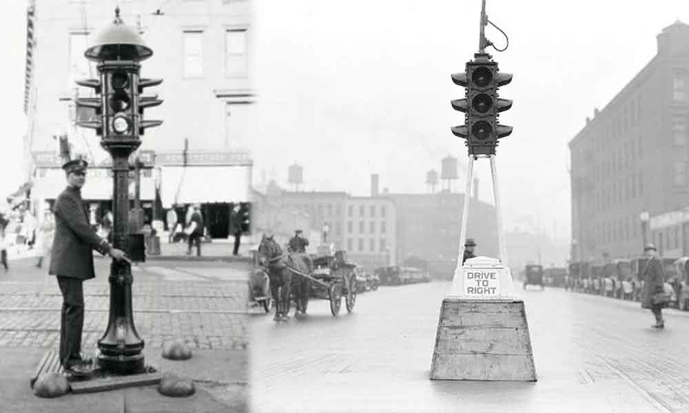 Первый электрический светофор 1914. Первый светофор в Лондоне. Семафор 1868. Первый электрический светофор в США. Год первого светофора